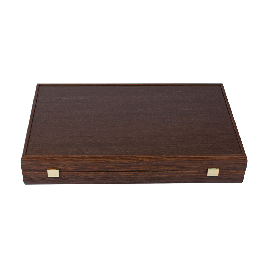 WENGE with WALNUT BURL Backgammon - MANOPOULOS Chess & Backgammon