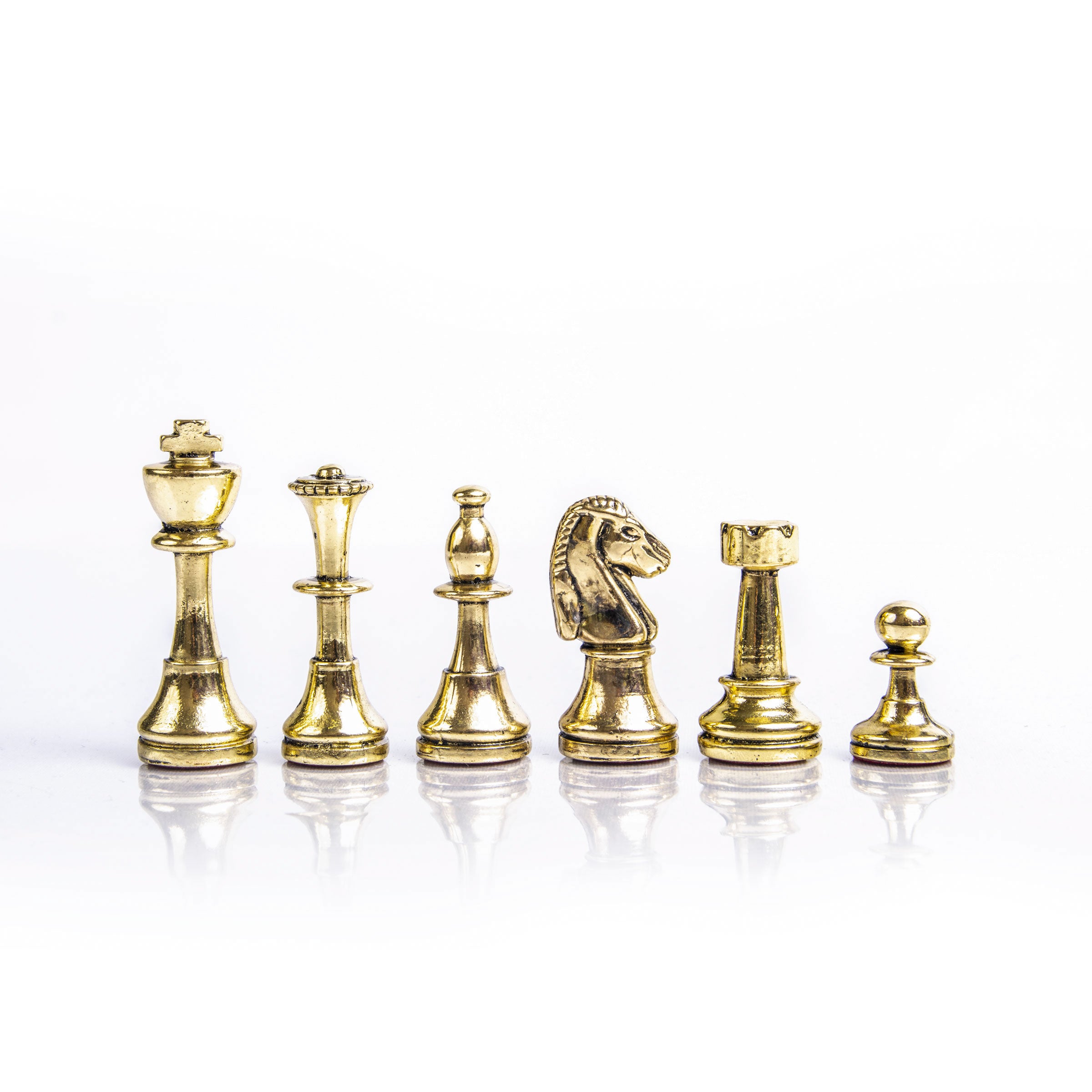 Metal Chess Pieces Gold Board Games