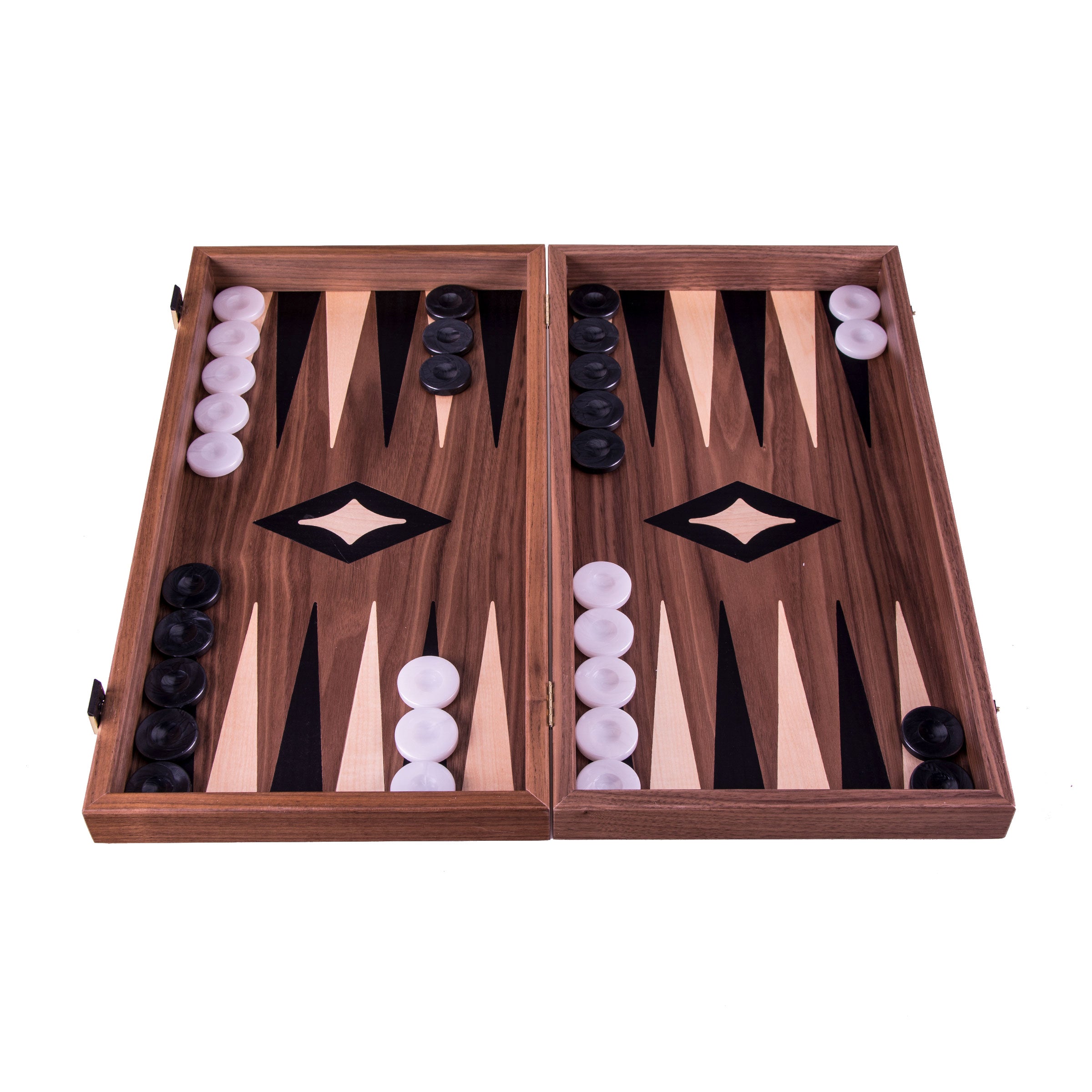 AMERICAN WALNUT Backgammon - MANOPOULOS Chess & Backgammon