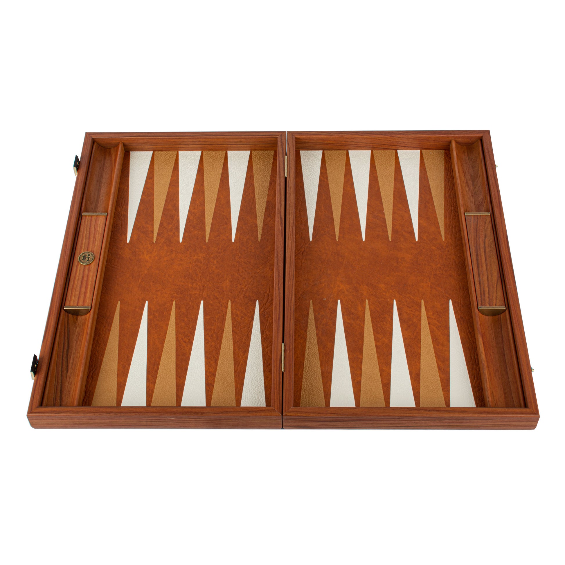 Premium Handcrafted Leatherette Crocodile Tote Backgammon Set - Caramel Brown, Rustic & Ivory - Premium Backgammon from MANOPOULOS Chess & Backgammon - Just €215! Shop now at MANOPOULOS Chess & Backgammon