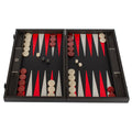 Premium Leatherette Carbon Fiber Texture Backgammon Set - Red & Ice White Design - Premium Backgammon from MANOPOULOS Chess & Backgammon - Just €254! Shop now at MANOPOULOS Chess & Backgammon