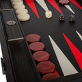 Premium Leatherette Carbon Fiber Texture Backgammon Set - Red & Ice White Design - Premium Backgammon from MANOPOULOS Chess & Backgammon - Just €254! Shop now at MANOPOULOS Chess & Backgammon