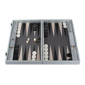 Premium Leatherette Futuristic Design Backgammon Set - Silver, Black & White - Premium Backgammon from MANOPOULOS Chess & Backgammon - Just €254! Shop now at MANOPOULOS Chess & Backgammon