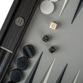 Premium Leatherette Trilogy of Grey Backgammon Set - Luxury Game with Leatherette Finish - Premium Backgammon from MANOPOULOS Chess & Backgammon - Just €254! Shop now at MANOPOULOS Chess & Backgammon