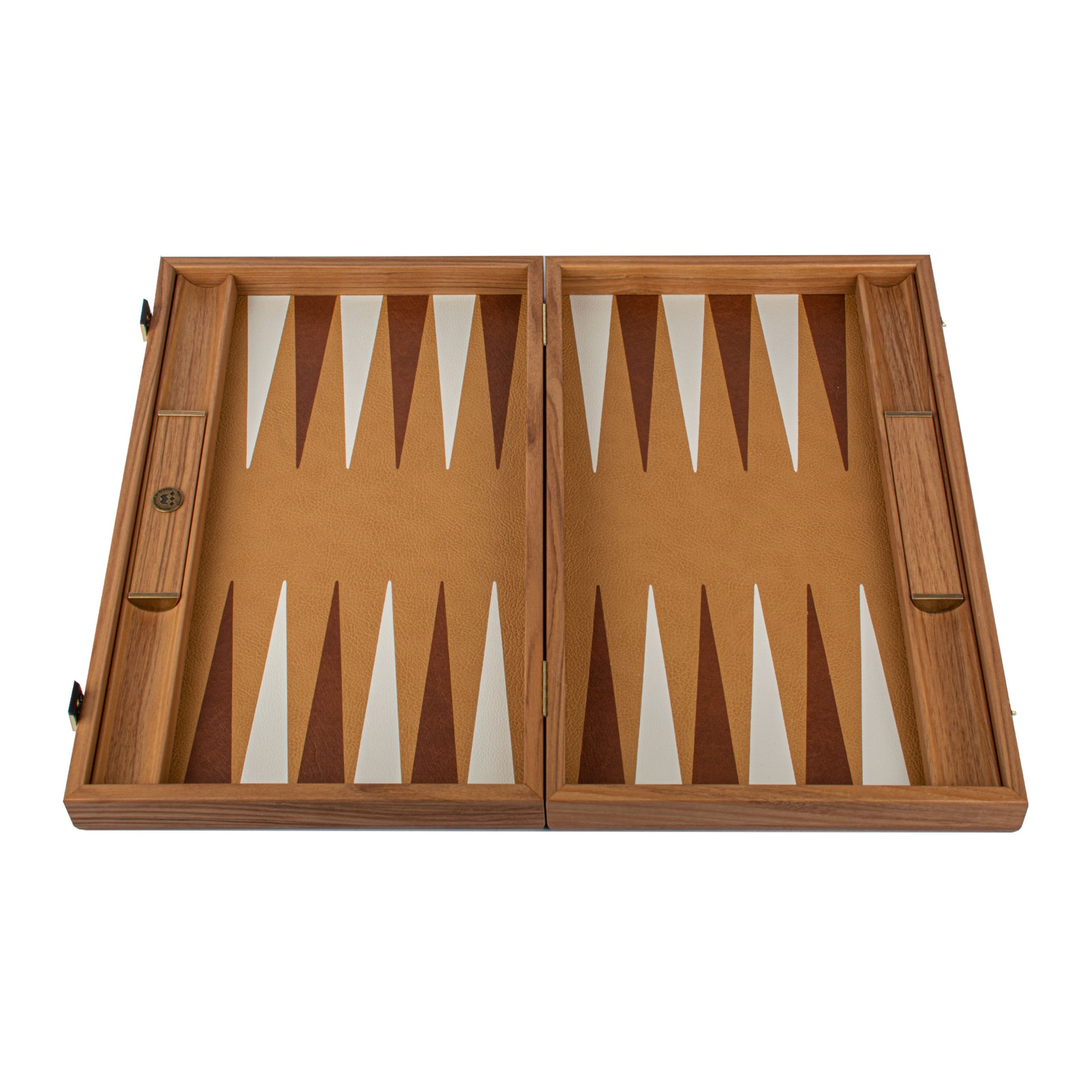 Premium Handcrafted Leatherette Snake Tote Backgammon Set - Ivory, White & Dark Brown - Premium Backgammon from MANOPOULOS Chess & Backgammon - Just €215! Shop now at MANOPOULOS Chess & Backgammon