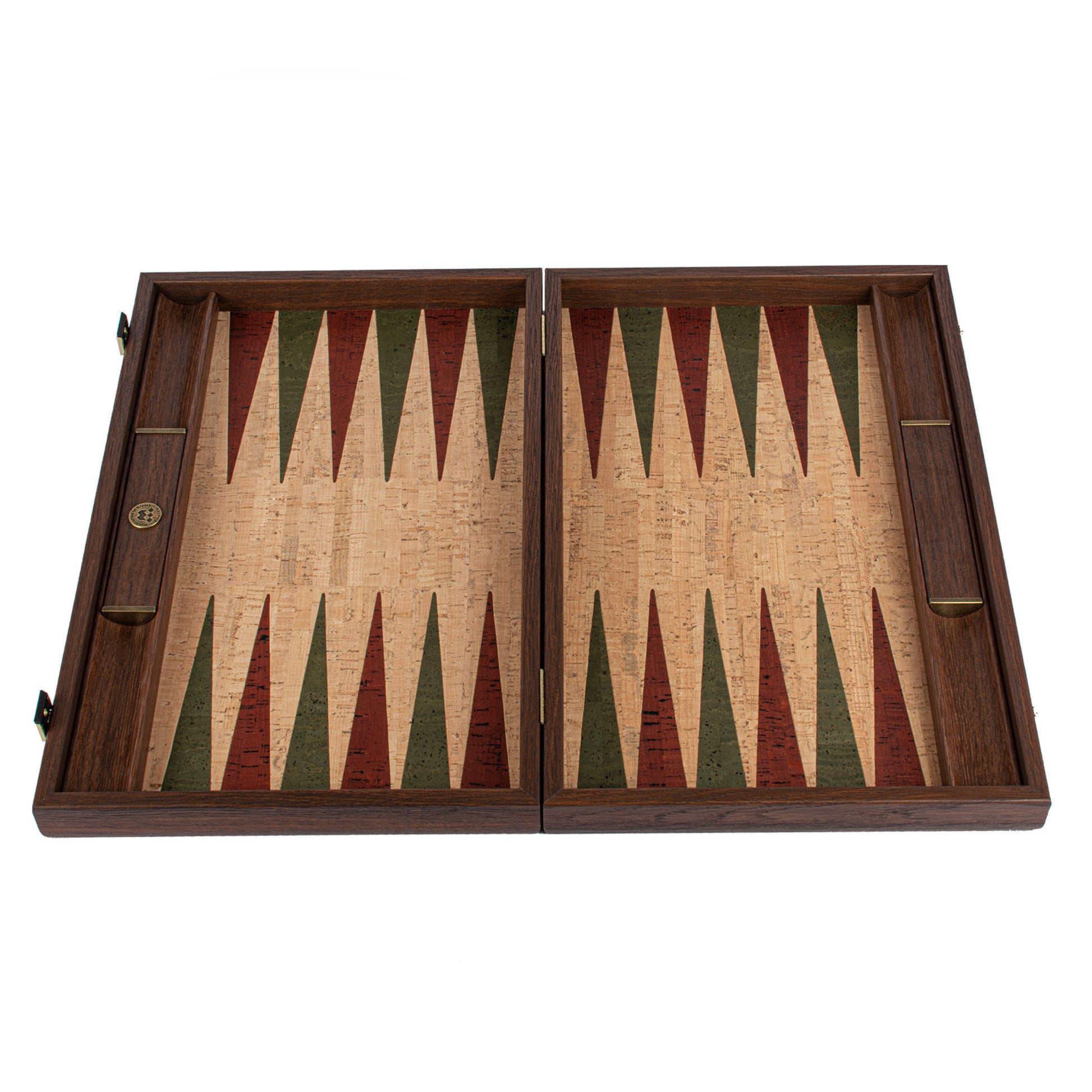 Premium Handcrafted Natural Cork Backgammon Set with Oak Wood Checkers - Premium Backgammon from MANOPOULOS Chess & Backgammon - Just €118! Shop now at MANOPOULOS Chess & Backgammon