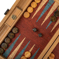 Premium Handcrafted Red Natural Cork Backgammon Set with Oak Wood Checkers - Premium Backgammon from MANOPOULOS Chess & Backgammon - Just €97.80! Shop now at MANOPOULOS Chess & Backgammon