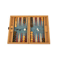 Premium Handcrafted Turquoise Natural Cork Backgammon Set with Oak Wood Checkers - Premium Backgammon from MANOPOULOS Chess & Backgammon - Just €97.80! Shop now at MANOPOULOS Chess & Backgammon