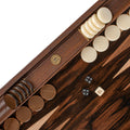 Premium Handcrafted Ebony Macassar Backgammon Set - Walnut & Oak Points - Premium Backgammon from MANOPOULOS Chess & Backgammon - Just €299! Shop now at MANOPOULOS Chess & Backgammon