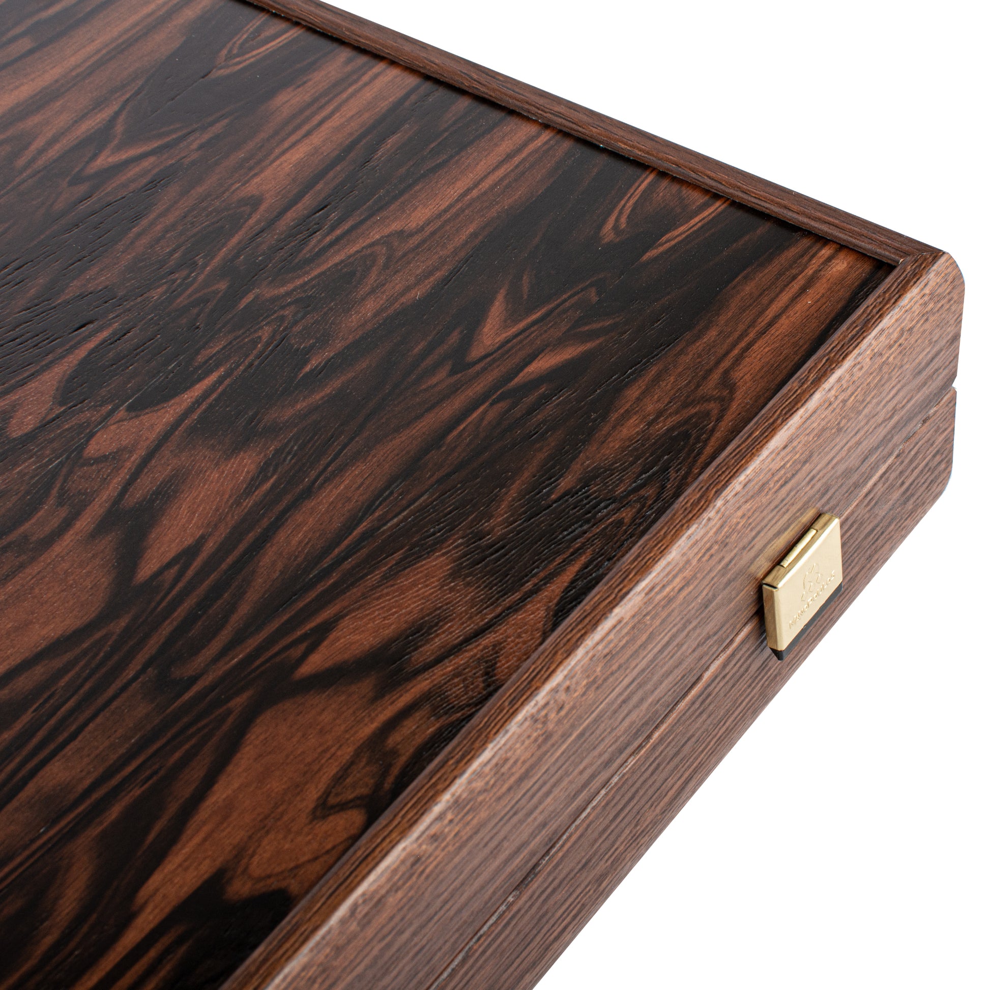 Premium Handcrafted Ebony Macassar Backgammon Set - Walnut & Oak Points - Premium Backgammon from MANOPOULOS Chess & Backgammon - Just €299! Shop now at MANOPOULOS Chess & Backgammon