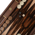 Premium Handcrafted Ebony Macassar Backgammon Set - Walnut & Oak Points - Premium Backgammon from MANOPOULOS Chess & Backgammon - Just €299! Shop now at MANOPOULOS Chess & Backgammon