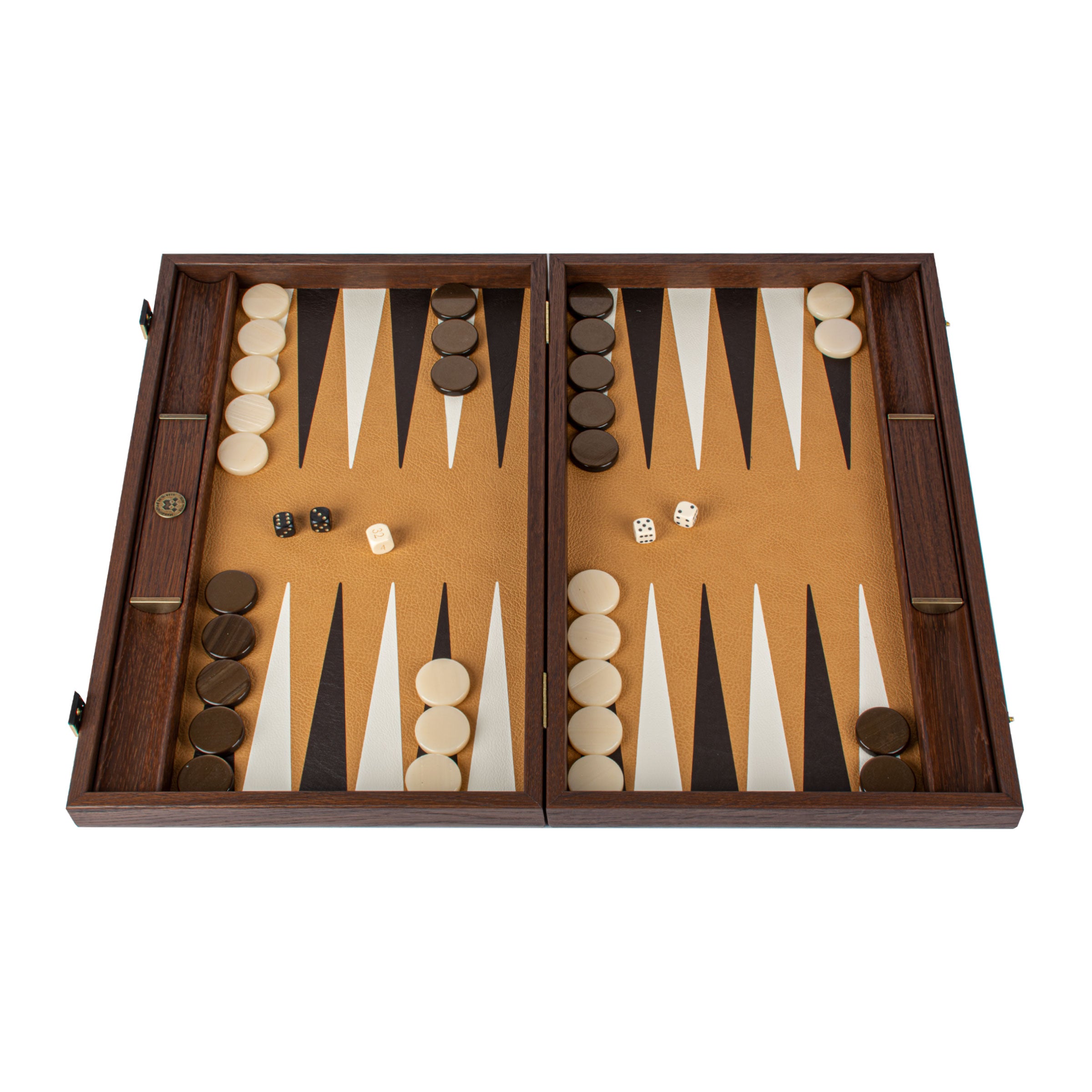 Game Backgammon, Orange Couture Leather