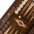 Premium Handcrafted Ziricote Bookmatch Backgammon Set - Thermo Oak, Walnut & Oak Points - Premium Backgammon from MANOPOULOS Chess & Backgammon - Just €299! Shop now at MANOPOULOS Chess & Backgammon