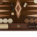 Premium Handcrafted Ziricote Bookmatch Backgammon Set - Thermo Oak, Walnut & Oak Points - Premium Backgammon from MANOPOULOS Chess & Backgammon - Just €299! Shop now at MANOPOULOS Chess & Backgammon