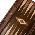 Premium Handcrafted Ziricote Bookmatch Backgammon Set - Thermo Oak, Walnut & Oak Points - Premium Backgammon from MANOPOULOS Chess & Backgammon - Just €299! Shop now at MANOPOULOS Chess & Backgammon