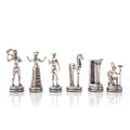 Handcrafted Chessmen Set - Minoan Warrior, Gold & Silver (Medium) - Premium Chess from MANOPOULOS Chess & Backgammon - Just €95! Shop now at MANOPOULOS Chess & Backgammon