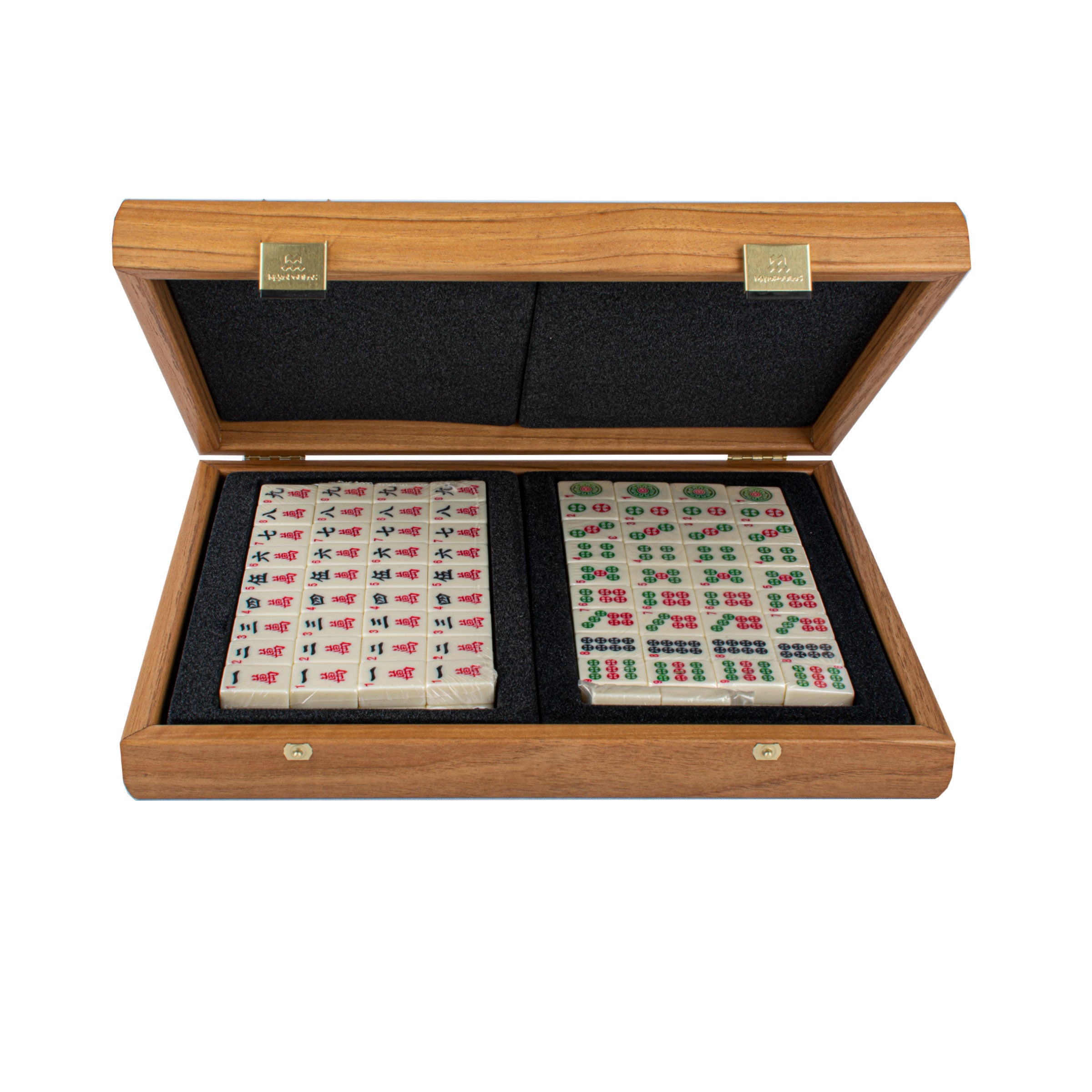 Mahjong set with case top