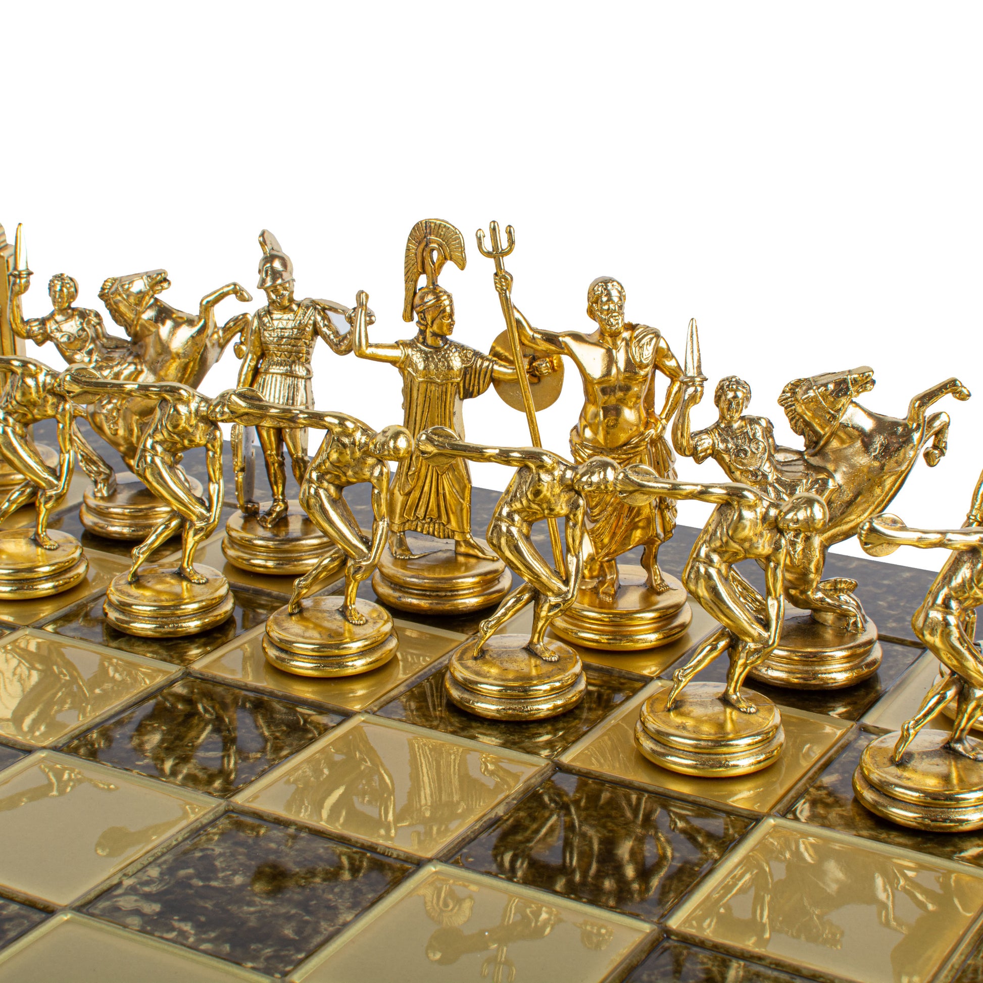 Luxury Handcrafted Discus Thrower Chess Set – Gold & Silver (Extra Large) - Premium Chess from MANOPOULOS Chess & Backgammon - Just €585! Shop now at MANOPOULOS Chess & Backgammon