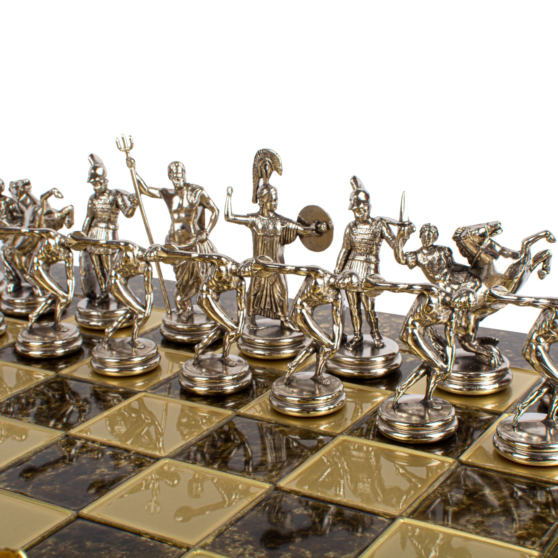 Luxury Handcrafted Discus Thrower Chess Set – Gold & Silver (Extra Large) - Premium Chess from MANOPOULOS Chess & Backgammon - Just €585! Shop now at MANOPOULOS Chess & Backgammon