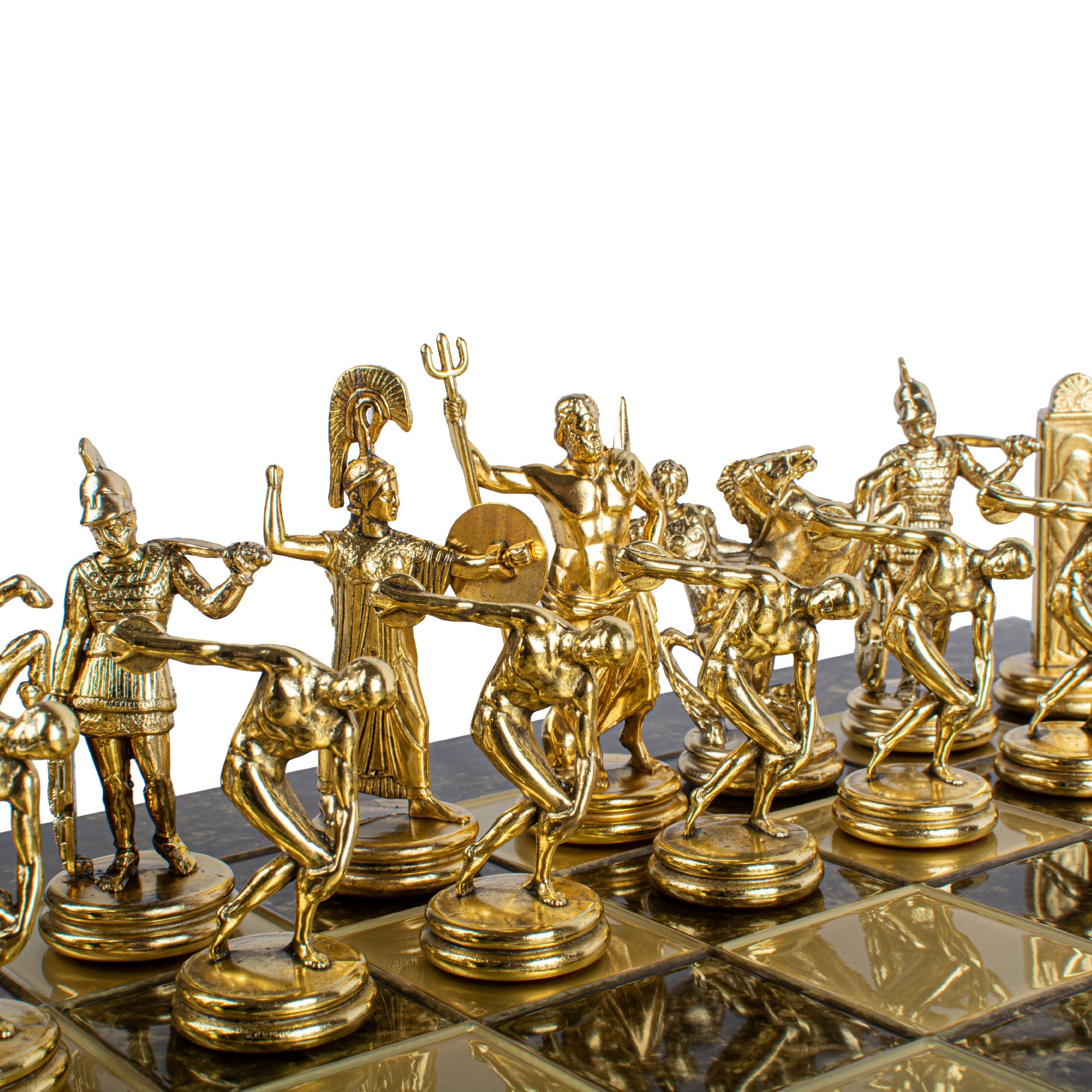 Luxury Handcrafted Discus Thrower Chess Set – Gold & Silver (Extra Large) - Premium Chess from MANOPOULOS Chess & Backgammon - Just €585! Shop now at MANOPOULOS Chess & Backgammon