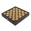 Handcrafted Classic Metal Staunton Chess Set in Wooden Box with Storage – Gold & Silver (Medium) - Premium Chess from MANOPOULOS Chess & Backgammon - Just €183! Shop now at MANOPOULOS Chess & Backgammon