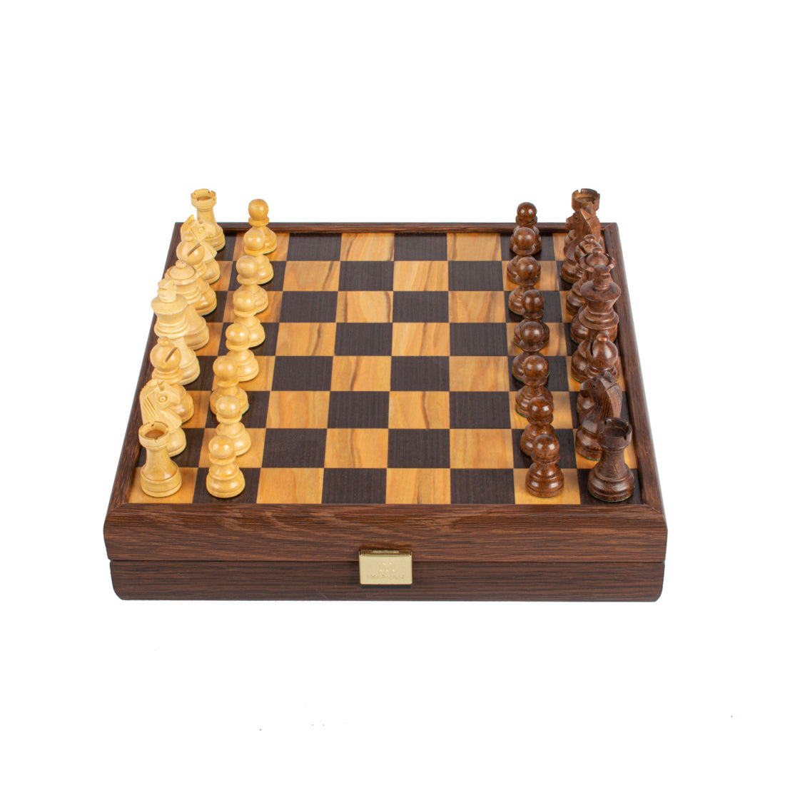 Handcrafted Olive Burl Chess Set - 27x27cm with Staunton Chessmen (6.4cm King) - Premium Chess from MANOPOULOS Chess & Backgammon - Just €144! Shop now at MANOPOULOS Chess & Backgammon