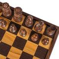 Handcrafted Olive Burl Chess Set - 27x27cm with Staunton Chessmen (6.4cm King) - Premium Chess from MANOPOULOS Chess & Backgammon - Just €144! Shop now at MANOPOULOS Chess & Backgammon