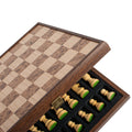 Handcrafted Walnut Burl Chess Set - 35x35cm with Staunton Chessmen (7.6cm King) - Premium Chess from MANOPOULOS Chess & Backgammon - Just €168! Shop now at MANOPOULOS Chess & Backgammon