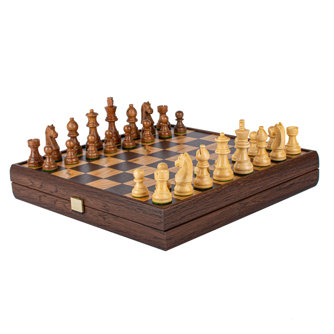 Handcrafted Olive Burl Chess Set - 35x35cm with Premium Staunton Chessmen (7.6cm King) - Premium Chess from MANOPOULOS Chess & Backgammon - Just €169! Shop now at MANOPOULOS Chess & Backgammon