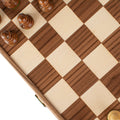 Handcrafted Walnut Chess Set - 35x35cm with Weighted Staunton Chessmen (7.6cm King) - Premium Chess from MANOPOULOS Chess & Backgammon - Just €156! Shop now at MANOPOULOS Chess & Backgammon