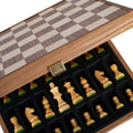 Handcrafted Walnut Chess Set - 35x35cm with Weighted Staunton Chessmen (7.6cm King) - Premium Chess from MANOPOULOS Chess & Backgammon - Just €156! Shop now at MANOPOULOS Chess & Backgammon