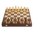 Handcrafted Walnut Burl Chess Set - 43x43cm with Staunton Chessmen (8.9cm King) - Premium Chess from MANOPOULOS Chess & Backgammon - Just €194! Shop now at MANOPOULOS Chess & Backgammon