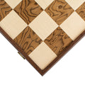 Handcrafted Walnut Burl Chess Set - 43x43cm with Staunton Chessmen (8.9cm King) - Premium Chess from MANOPOULOS Chess & Backgammon - Just €194! Shop now at MANOPOULOS Chess & Backgammon