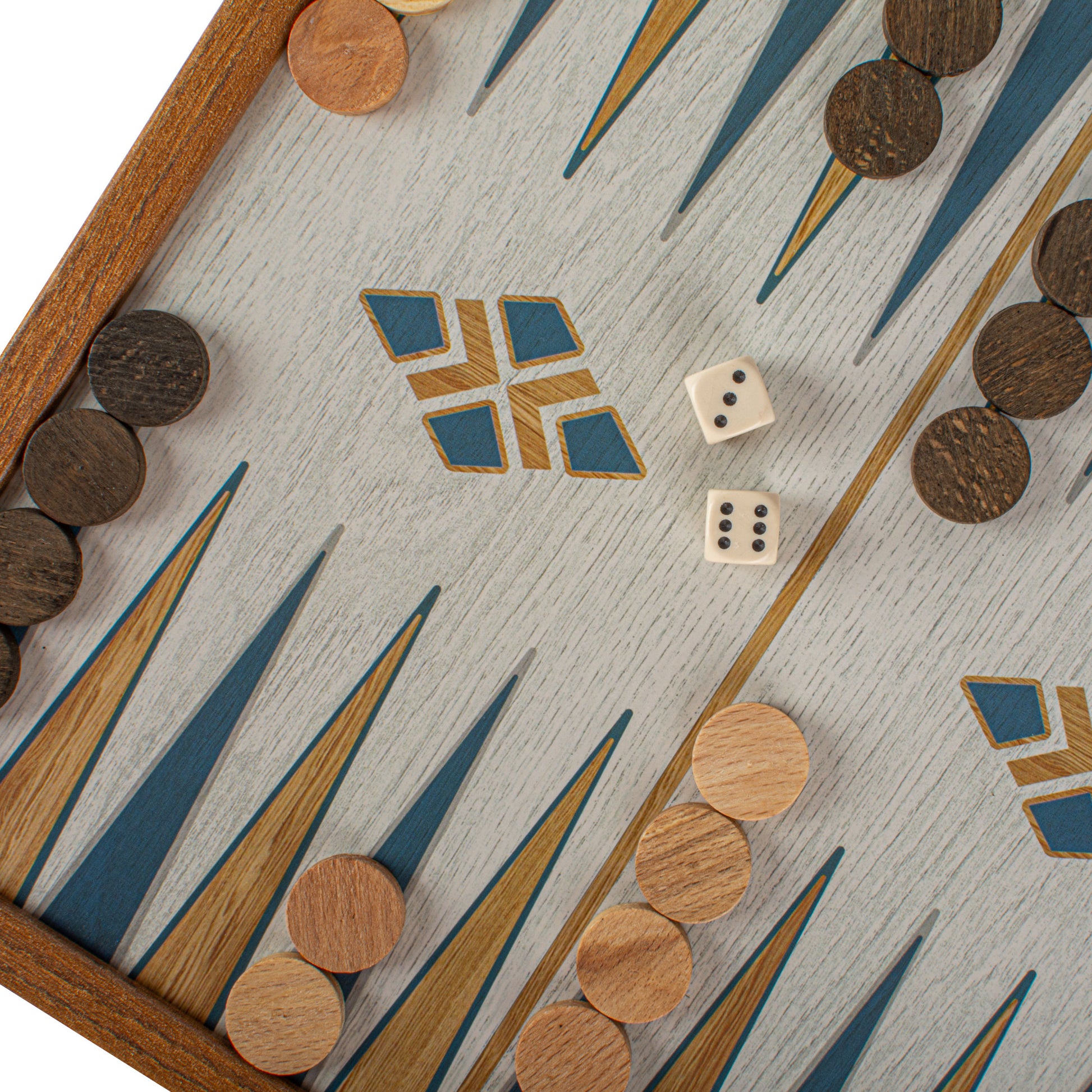 Turquoise 2-in-1 Combo Game Set - Chess & Backgammon in Walnut Case (Small) - Premium Combo Games from MANOPOULOS Chess & Backgammon - Just €42.90! Shop now at MANOPOULOS Chess & Backgammon