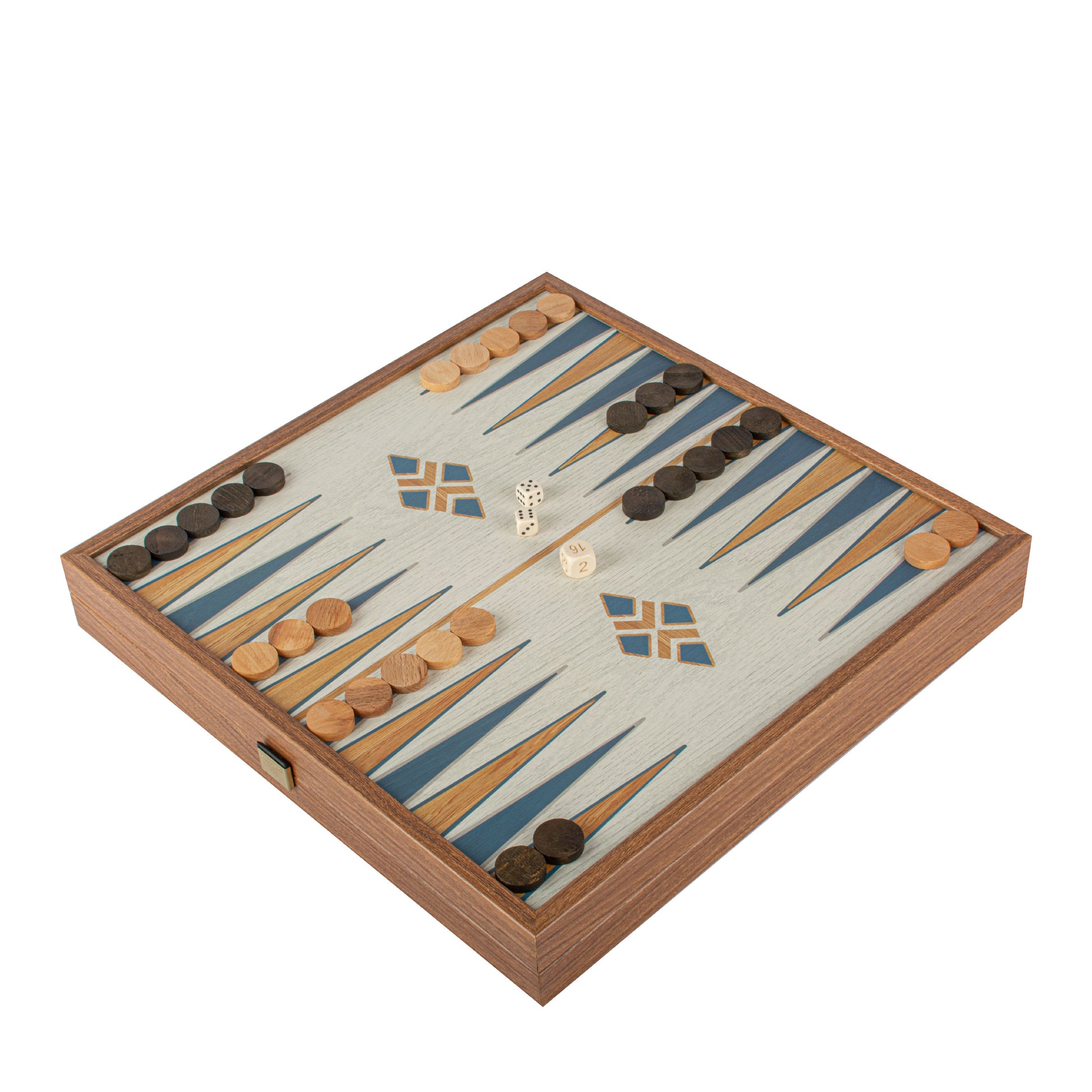 Turquoise 4-in-1 Combo Game Set - Chess, Backgammon, Ludo & Snakes in Walnut Case - Premium Combo Games from MANOPOULOS Chess & Backgammon - Just €78! Shop now at MANOPOULOS Chess & Backgammon