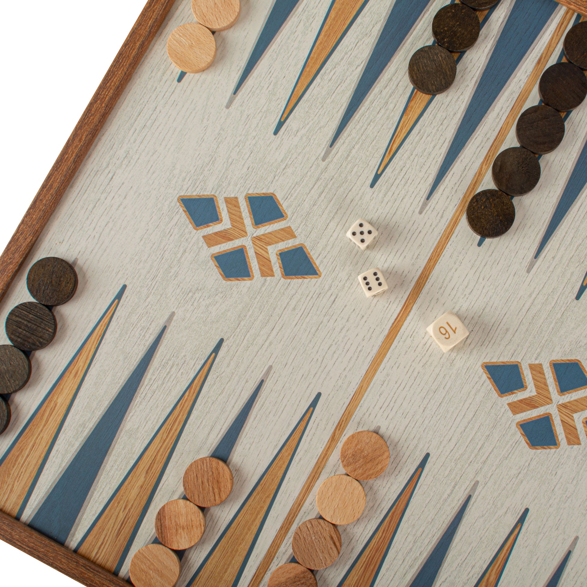 Turquoise 4-in-1 Combo Game Set - Chess, Backgammon, Ludo & Snakes in Walnut Case - Premium Combo Games from MANOPOULOS Chess & Backgammon - Just €78! Shop now at MANOPOULOS Chess & Backgammon