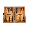 Handcrafted Olive Burl Backgammon Set with Olive Wood Checkers - Mahogany & Wenge Points - Premium Backgammon from MANOPOULOS Chess & Backgammon - Just €54.50! Shop now at MANOPOULOS Chess & Backgammon