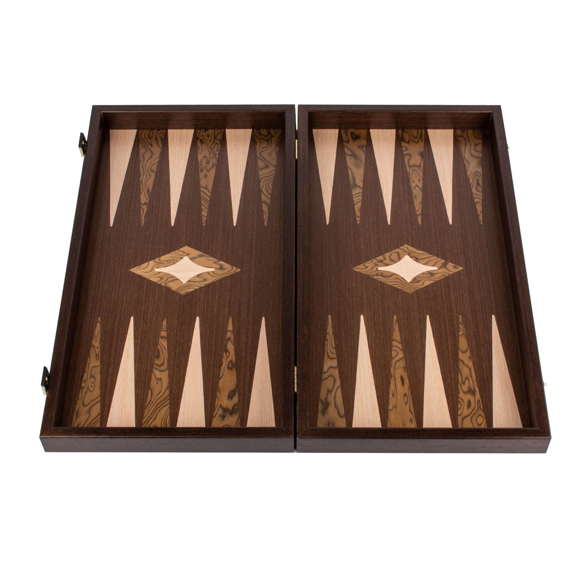 Handcrafted Wenge 3-in-1 Chess, Backgammon, and Checkers Set - Elegant Marquetry Design - Premium Backgammon from MANOPOULOS Chess & Backgammon - Just €95! Shop now at MANOPOULOS Chess & Backgammon