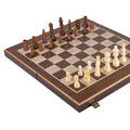 Handcrafted Wenge 3-in-1 Chess, Backgammon, and Checkers Set - Elegant Marquetry Design - Premium Backgammon from MANOPOULOS Chess & Backgammon - Just €95! Shop now at MANOPOULOS Chess & Backgammon