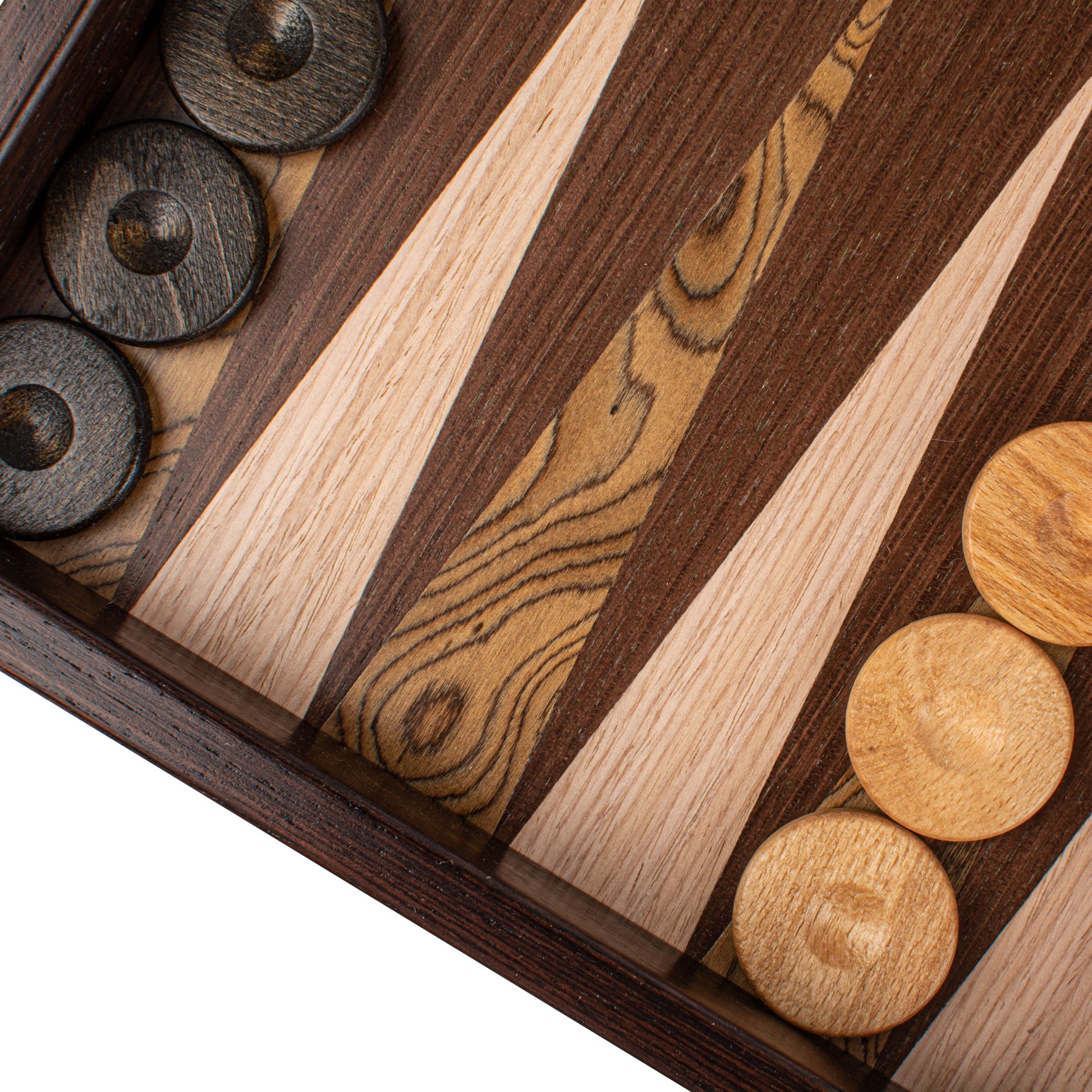 Handcrafted Wenge 3-in-1 Chess, Backgammon, and Checkers Set - Elegant Marquetry Design - Premium Backgammon from MANOPOULOS Chess & Backgammon - Just €95! Shop now at MANOPOULOS Chess & Backgammon