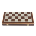 Handcrafted Wenge 3-in-1 Chess, Backgammon, and Checkers Set - Elegant Marquetry Design - Premium Backgammon from MANOPOULOS Chess & Backgammon - Just €95! Shop now at MANOPOULOS Chess & Backgammon