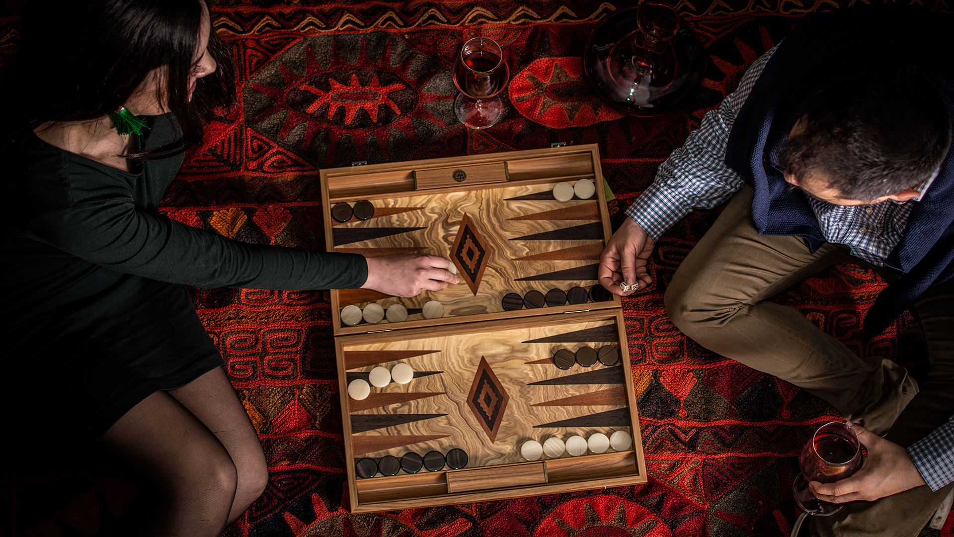 12'' Backgammon Folding board Checkers ,Chess Set. Mosaic inlaid discount with natural walnut veneer and mother-of-pearl. Family gift. Christmas gift