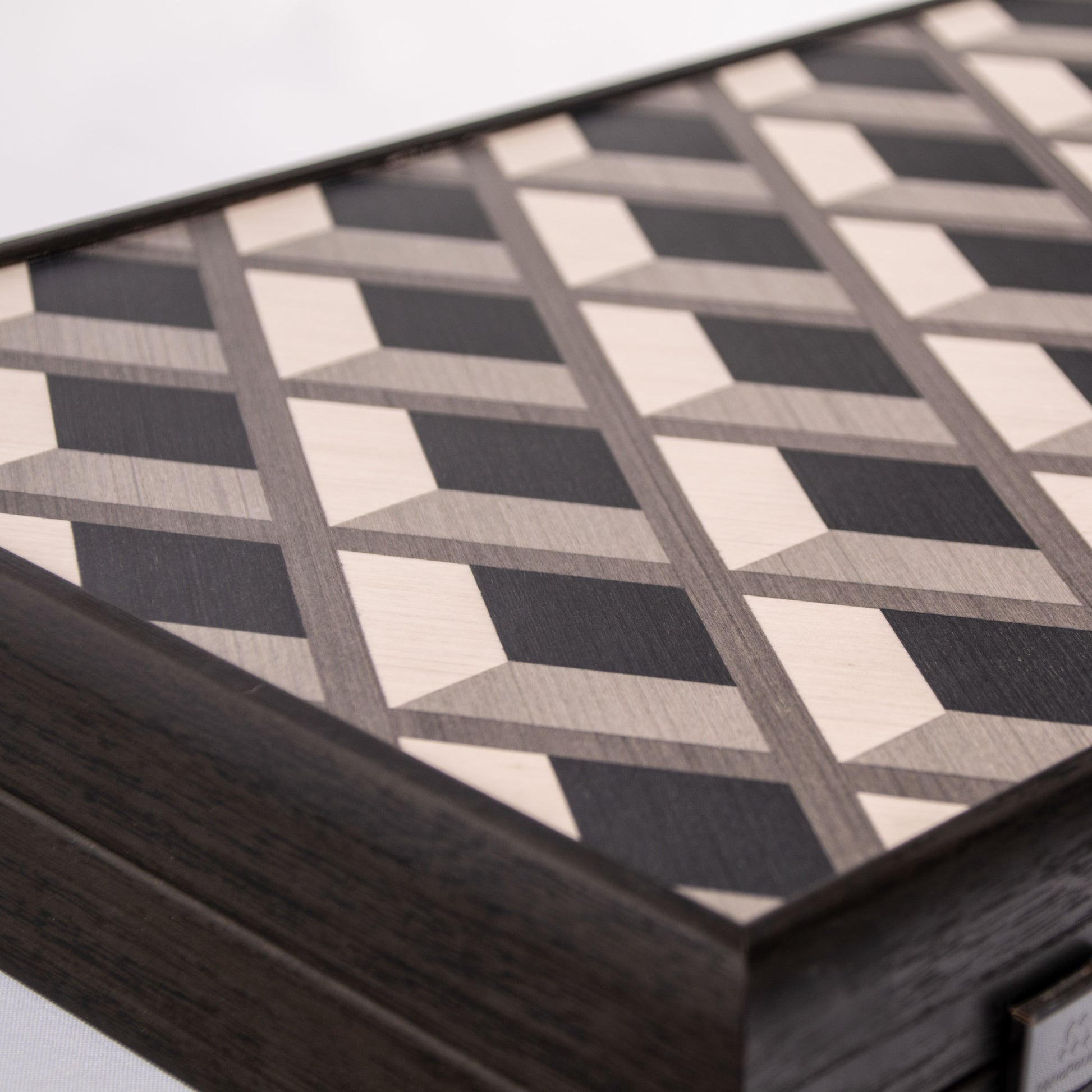 Premium Handcrafted Grid Wood Illusion Backgammon Set - Premium Backgammon from MANOPOULOS Chess & Backgammon - Just €520! Shop now at MANOPOULOS Chess & Backgammon