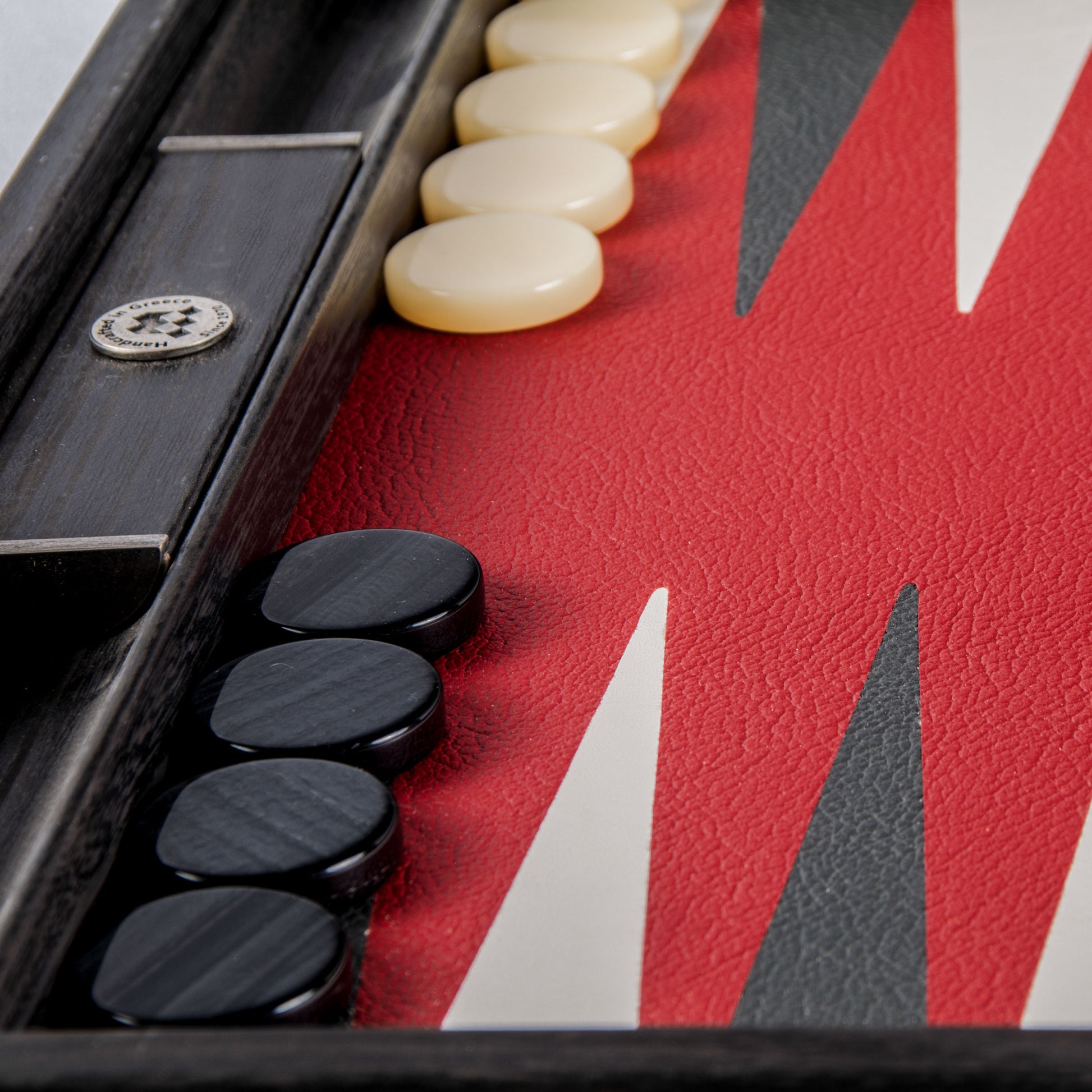 BURGUNDY RED Backgammon - Premium Backgammon from MANOPOULOS Chess & Backgammon - Just €215! Shop now at MANOPOULOS Chess & Backgammon