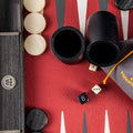 Premium Leatherette Burgundy Red Backgammon Set - Premium Backgammon from MANOPOULOS Chess & Backgammon - Just €215! Shop now at MANOPOULOS Chess & Backgammon