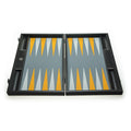 Handcrafted Canary Yellow Minimalist Art Backgammon Set with Side Racks - Premium Backgammon from MANOPOULOS Chess & Backgammon - Just €159! Shop now at MANOPOULOS Chess & Backgammon