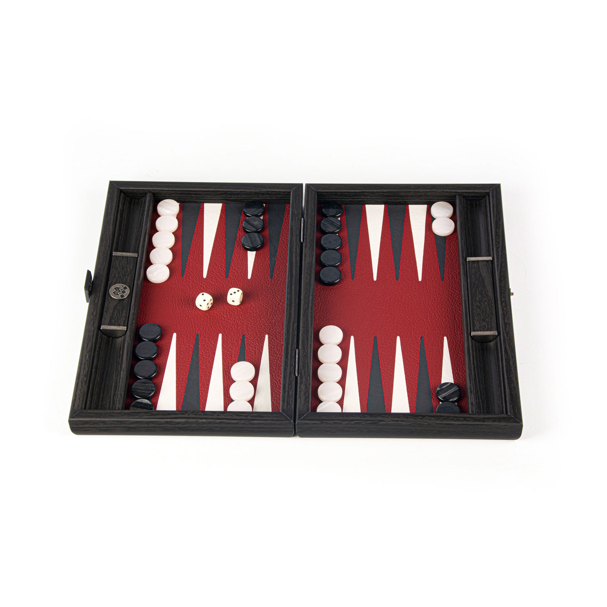 BURGUNDY RED Backgammon (Travel size) - Premium Backgammon from MANOPOULOS Chess & Backgammon - Just €119! Shop now at MANOPOULOS Chess & Backgammon