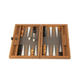 Premium Leatherette Grey Beige Ostrich Tote Backgammon Set (Travel Size) - Premium Backgammon from MANOPOULOS Chess & Backgammon - Just €119! Shop now at MANOPOULOS Chess & Backgammon