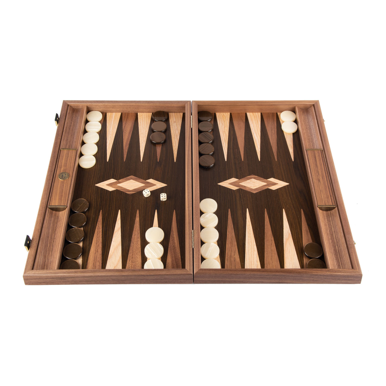 WALNUT NATURAL TREE TRUNK Backgammon - MANOPOULOS Chess & Backgammon