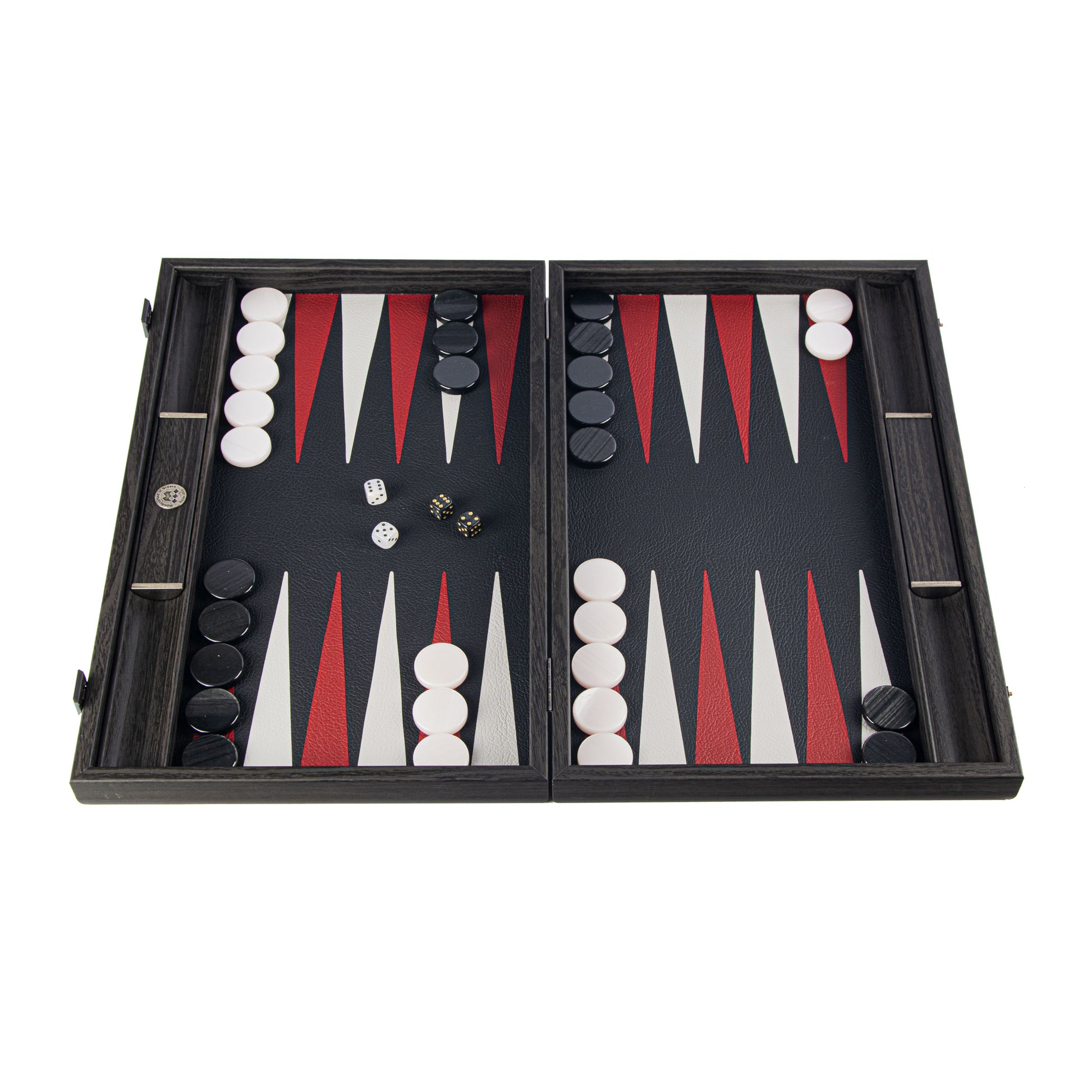 Premium Handcrafted Crocodile Tote in Dark Grey Leather Backgammon Set - Premium Backgammon from MANOPOULOS Chess & Backgammon - Just €519! Shop now at MANOPOULOS Chess & Backgammon